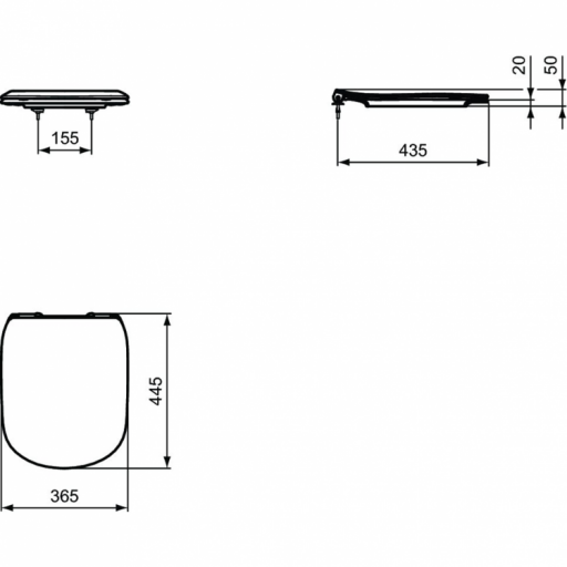 Комплект инсталляции с подвесным унитазом IDEAL STANDARD Prosys Tesi с сиденьем T3868V1